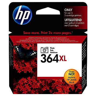 HP 364XL Photo Printer Cartridge, Black, CB322EE HP 364XL Photo Printer Cartridge, Black, CB322EE